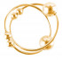 Золотистые клипсы на грудь с шариком Gold Nipple Bull Rings, Pipedream