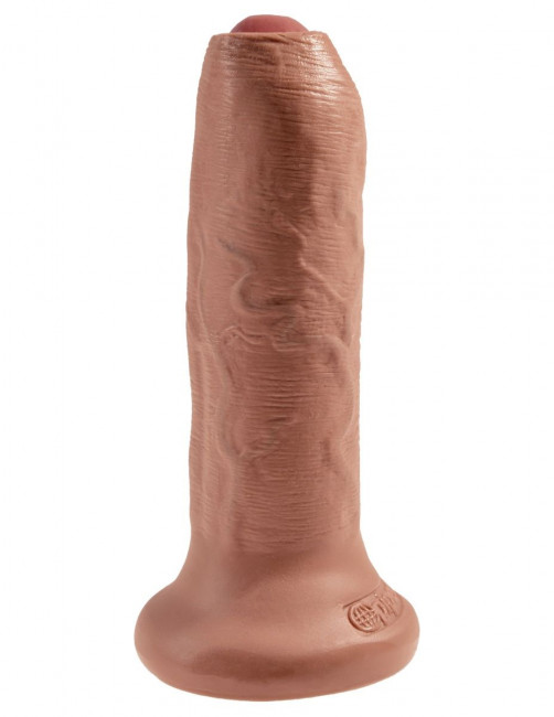 Кофейный необрезанный фаллоимитатор на присоске 6" Uncut Cock - 16,5 см., Pipedream Кофейный необрезанный фаллоимитатор на присоске 6" Uncut Cock - 16,5 см., Pipedream