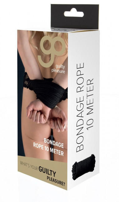 Чёрная хлопковая верёвка Bondage Rope 33 Feet - 10 м.