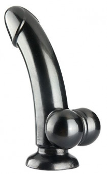 Черный гладкий фаллоимитатор TOYS SMOOTH & SLEEK METALLIC DILDO - 14 см. , Dream Toys