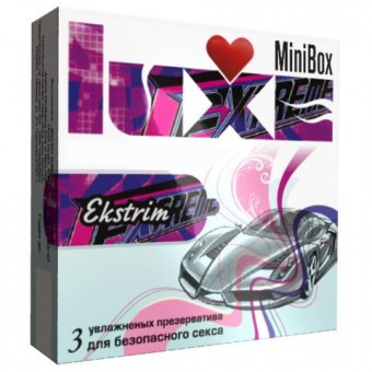 Ребристые презервативы Luxe Mini Box Экстрим - 3 шт., Luxe