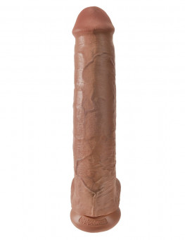 Кофейный фаллоимитатор-гигант 15" Cock with Balls - 40,6 см., Pipedream