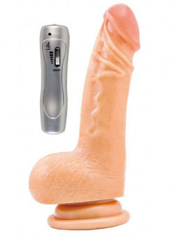 Реалистичный вибратор RealStick #104 с пультом ДУ - 15 см., ToyFa