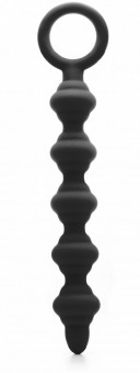 Чёрная анальная цепочка Wrick Black - 18 см., Shots Media BV