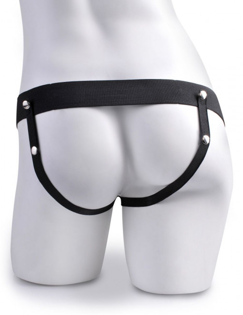 Телесный перезаряжаемый вибрострапон 6" Hollow Rechargeable Strap-On Remote - 17,5 см.