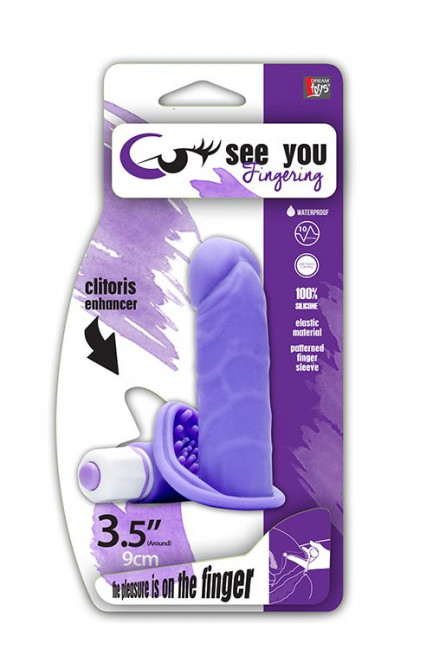 Фиолетовый вибростимулятор SEE YOU FINGERING PURPLE, Dream Toys Фиолетовый вибростимулятор SEE YOU FINGERING PURPLE, Dream Toys