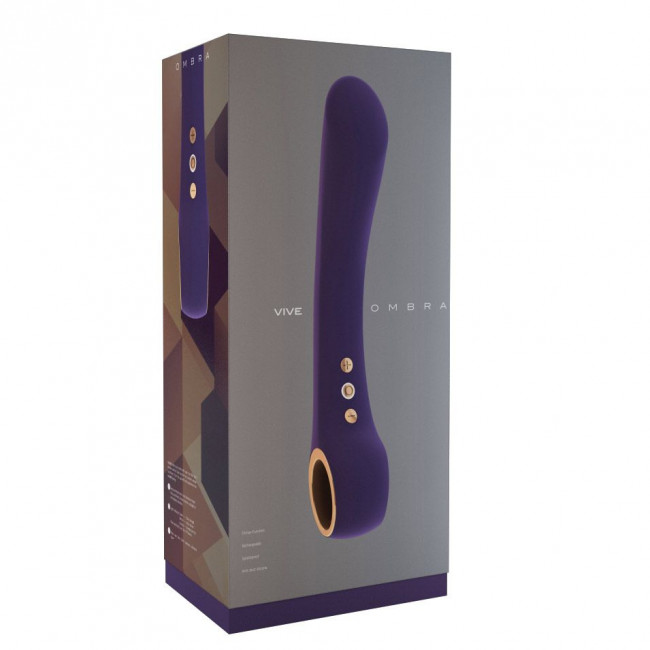 Фиолетовый вибратор Ombra  - 21,5 см., Shots Media BV