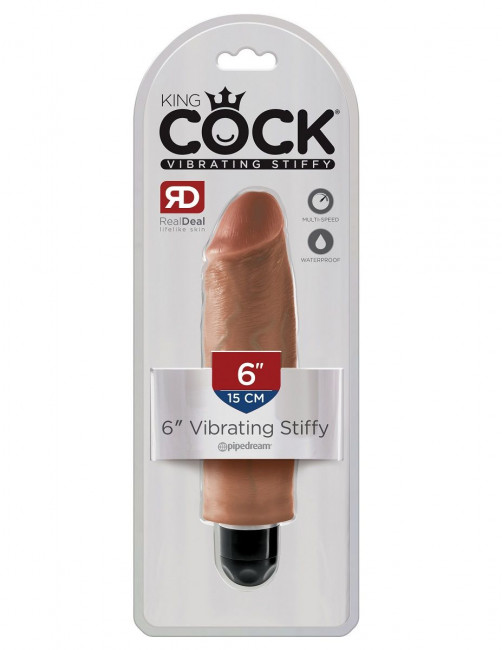 Кофейный вибратор-реалистик 6" Vibrating Stiffy - 17,8 см. , Pipedream
