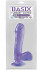 Фиолетовый фаллоимитатор Basix Rubber Works 7.5" Dong with Suction Cup - 21,6 см., Pipedream