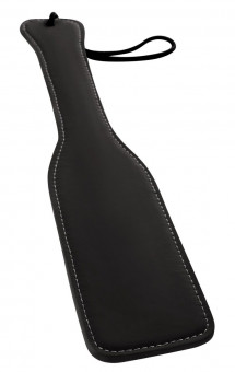 Черная плоская шлепалка Bondage Paddle - 31,7 см., NS Novelties