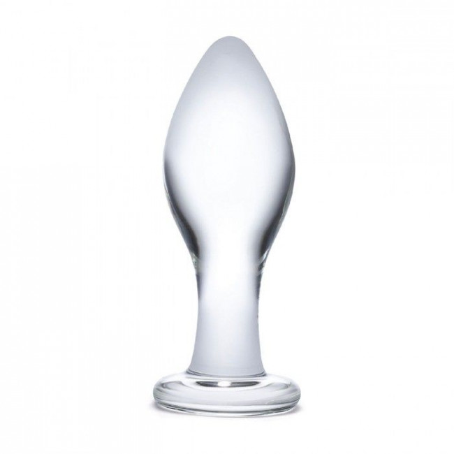 Прозрачная округлая анальная пробка Classic Glass Butt Plug - 10 см., Glas Прозрачная округлая анальная пробка Classic Glass Butt Plug - 10 см., Glas