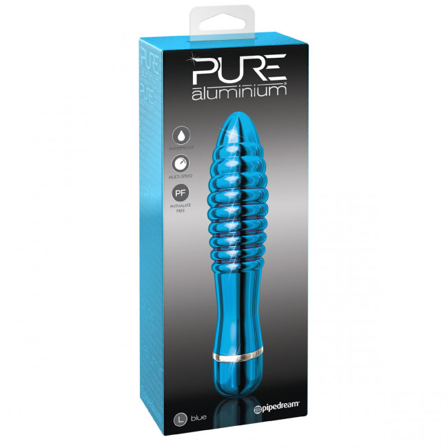 Алюминиевый вибратор BLUE LARGE - 18,4 см., Pipedream Алюминиевый вибратор BLUE LARGE - 18,4 см., Pipedream