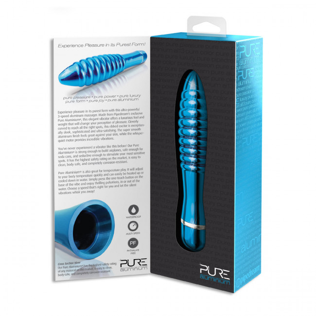 Алюминиевый вибратор BLUE LARGE - 18,4 см., Pipedream Алюминиевый вибратор BLUE LARGE - 18,4 см., Pipedream