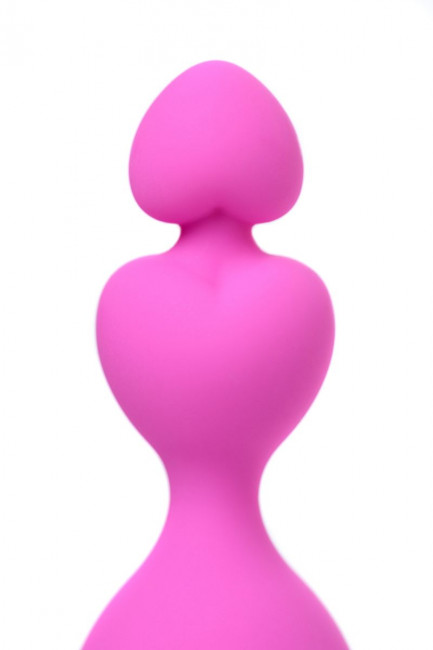 Розовая силиконовая анальная пробка Loverty - 8 см., ToyFa