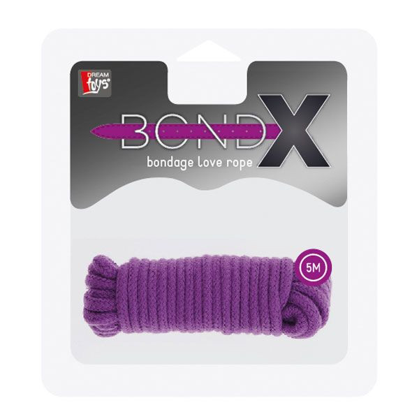 Фиолетовая веревка для связывания BONDX LOVE ROPE - 5 м., Dream Toys