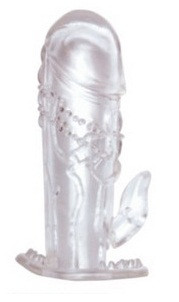 Насадка на фаллос с усиками и отростком для стимуляции клитора, Sextoy 2011