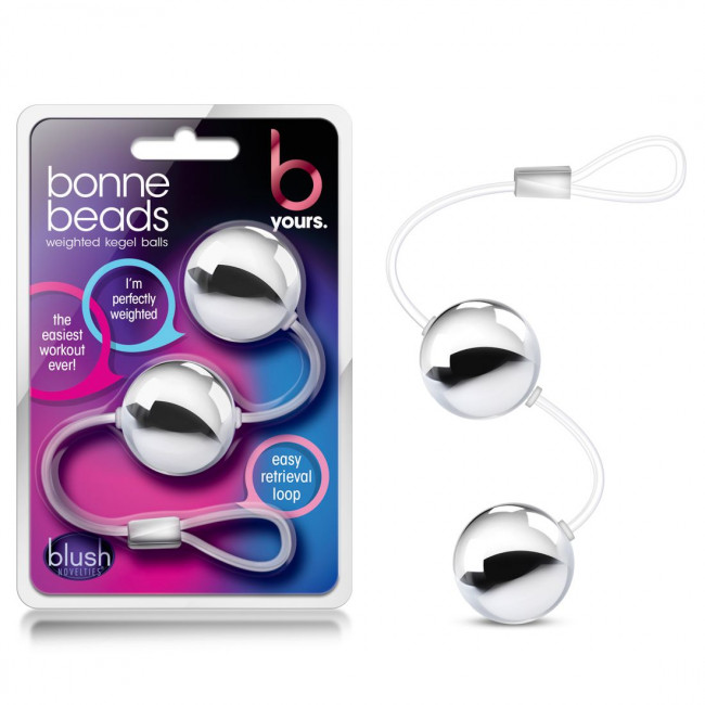 Серебристые вагинальные шарики B Yours Bonne Beads, Blush Novelties Серебристые вагинальные шарики B Yours Bonne Beads, Blush Novelties