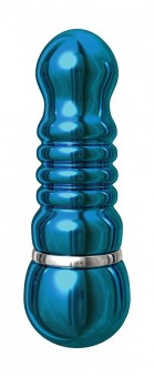 Голубой аллюминиевый вибратор BLUE SMALL - 7,5 см., Pipedream