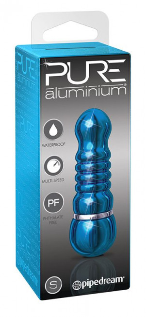 Голубой аллюминиевый вибратор BLUE SMALL - 7,5 см., Pipedream Голубой аллюминиевый вибратор BLUE SMALL - 7,5 см., Pipedream