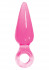 Розовая анальная пробка с кольцом Pleasures Plug Mini - 9 см., NS Novelties