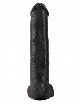 Чёрный фаллоимитатор-гигант 15" Cock with Balls - 40,6 см., Pipedream