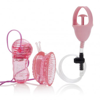 Вибрирующая помпа для клитора Butterfly Clitoral Pump, California Exotic Novelties