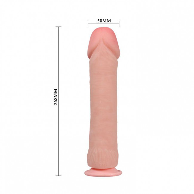 Фаллоимитатор на присоске The Big Penis - 26,8 см., Baile