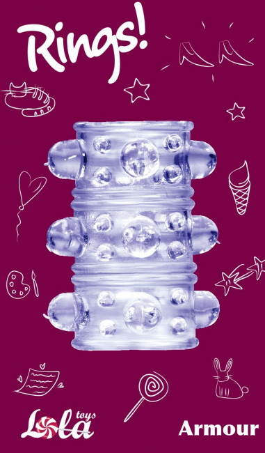 Фиолетовая насадка на пенис Rings Armour, Lola toys