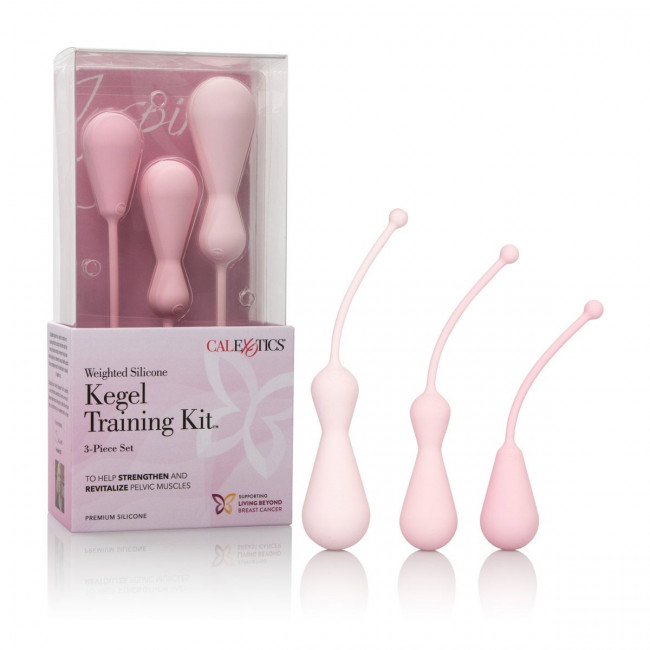 Набор из 3 вагинальных кегель-массажёров разного размера Weighted Silicone Kegel Training Kit, California Exotic Novelties