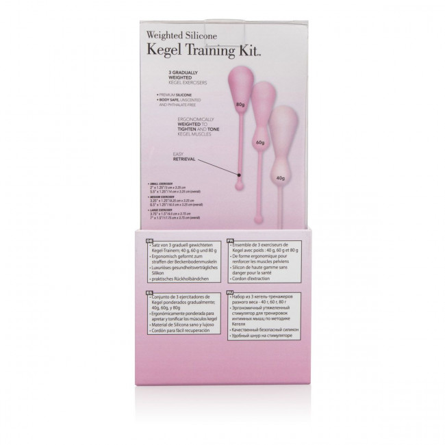Набор из 3 вагинальных кегель-массажёров разного размера Weighted Silicone Kegel Training Kit, California Exotic Novelties