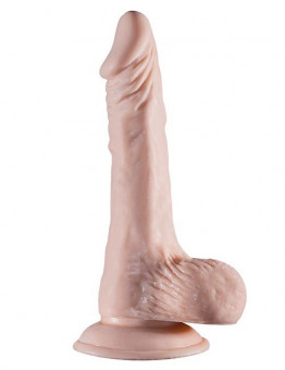 Телесный фаллоимитатор на присоске REALSTUFF REALISTIC DONG 7INCH - 17,8 см., Dream Toys