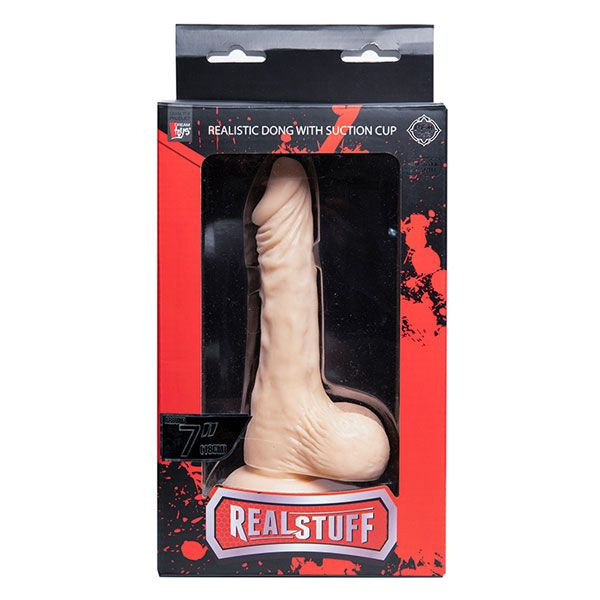 Телесный фаллоимитатор на присоске REALSTUFF REALISTIC DONG 7INCH - 17,8 см., Dream Toys Телесный фаллоимитатор на присоске REALSTUFF REALISTIC DONG 7INCH - 17,8 см., Dream Toys