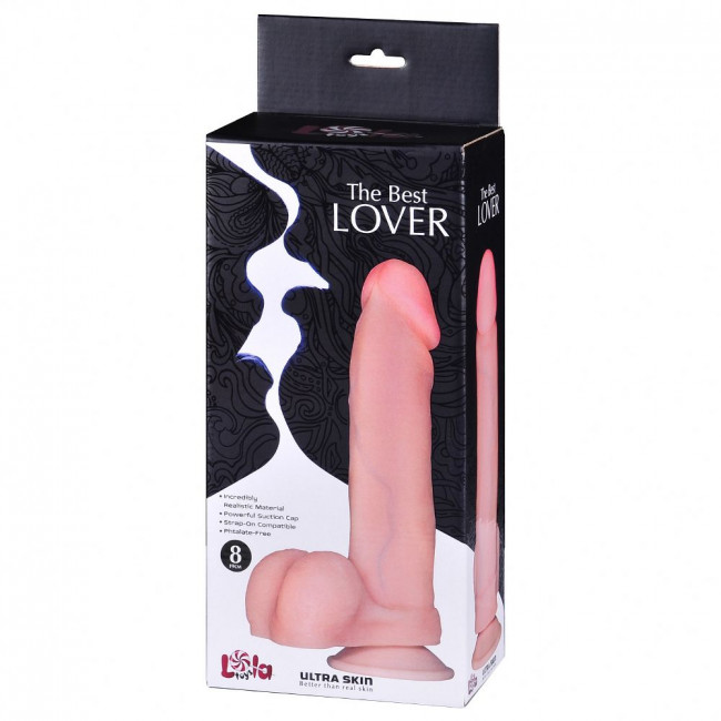 Фаллоимитатор на присоске The Best Lover - 21 см., Lola toys Фаллоимитатор на присоске The Best Lover - 21 см., Lola toys