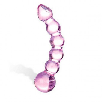 Лиловый стеклянный дилдо - 18 см., Glas