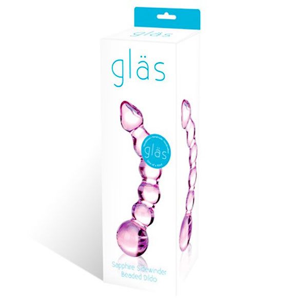 Лиловый стеклянный дилдо - 18 см., Glas