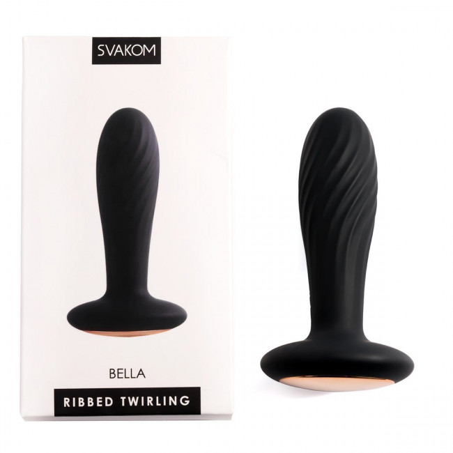 Чёрная анальная пробка Bella Black - 11,3 см., Svakom