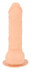 Телесный вибратор с пультом ДУ Wireless Silicone - 19 см.