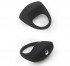 Чёрное эрекционное кольцо LIT-UP SILICONE STIMU RING 8, Dream Toys