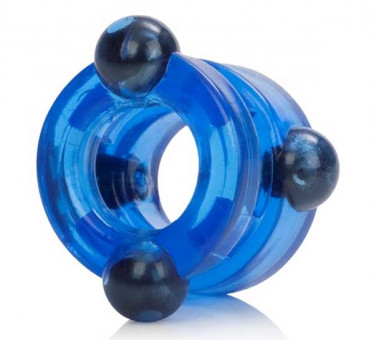Голубое двойное эрекционное кольцо с магнитами Magnetic Power Ring, California Exotic Novelties