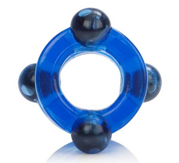 Голубое двойное эрекционное кольцо с магнитами Magnetic Power Ring, California Exotic Novelties