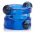 Голубое двойное эрекционное кольцо с магнитами Magnetic Power Ring, California Exotic Novelties
