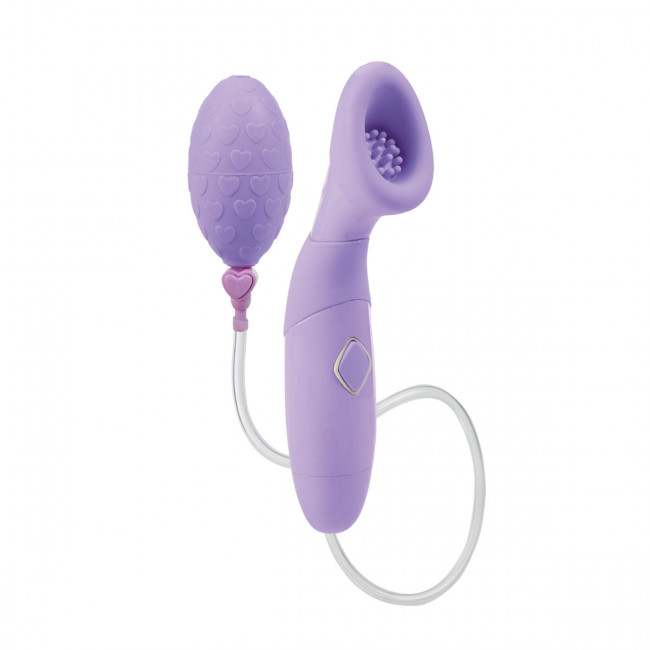 Помпа Waterproof Silicone Clitoral Pump Collection Thea с вибрацией фиолетовая, California Exotic Novelties