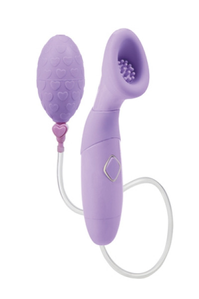 Помпа Waterproof Silicone Clitoral Pump Collection Thea с вибрацией фиолетовая, California Exotic Novelties
