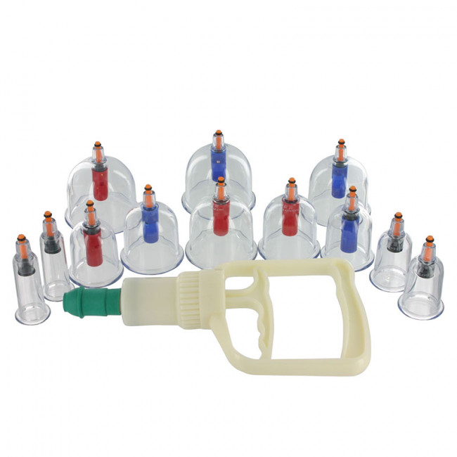 Набор из 12 вакуумных помп Sukshen 12 Piece Cupping Set