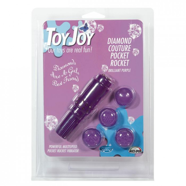 Фиолетовая виброракета DIAMOND POCKET ROCKET - 10 см., Toy Joy