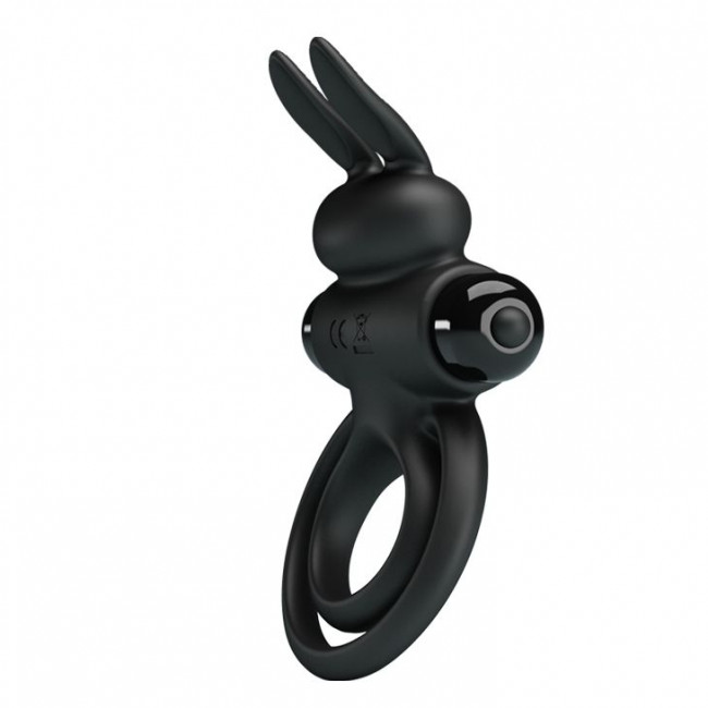 Черное эрекционное кольцо с вибростимуляцией клитора Vibrant Penis Ring III, Baile