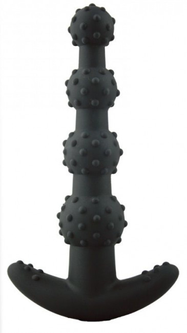 Чёрный анальный стимулятор MaxPleasure Anal Beads - 14 см., Howells