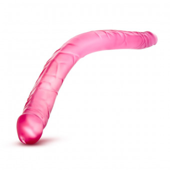 Розовый двусторонний фаллоимитатор B Yours 16" Double Dildo - 40,6 см., Blush Novelties