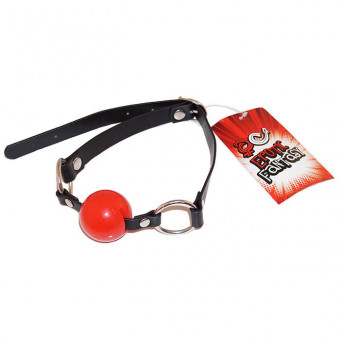 Силиконовый красный кляп-шарик на ремне Red Ballgag, Erotic Fantasy
