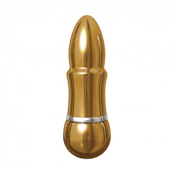 Золотистый алюминиевый вибратор GOLD SMALL - 7,5 см., Pipedream